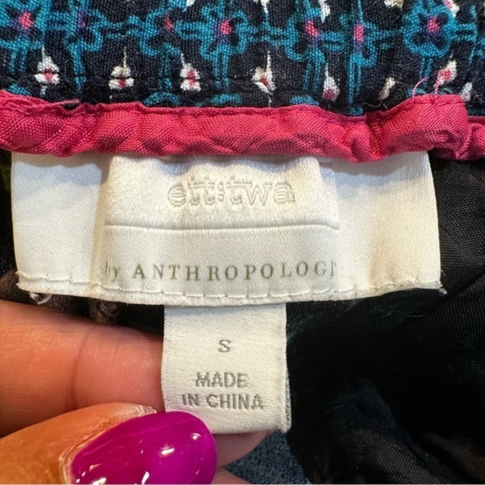 Anthropologie ett:twa Women's Rousseau Wide Leg Floral Crop Pants Size Small - Picture 9 of 10